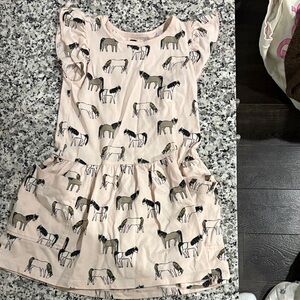 Tea Collection Zebra Print Dress - Light Pink